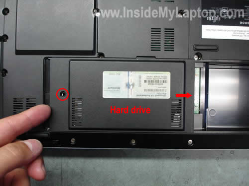 Remove hard drive cover