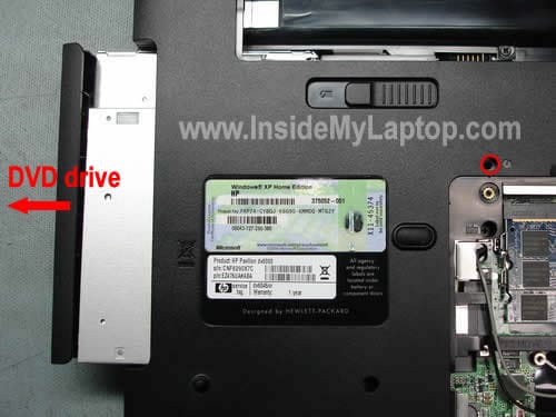 Remove laptop CD DVD drive