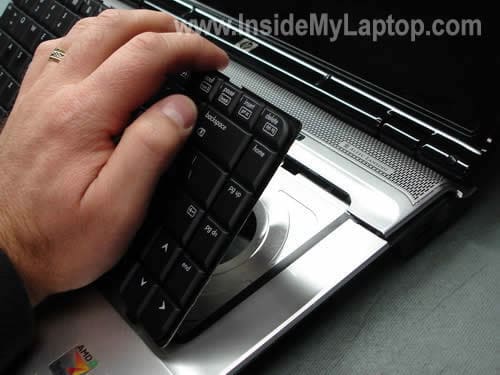 Lift up laptop keyboard