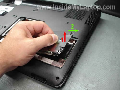 Remove laptop hard drive