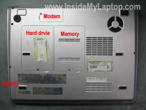 Remove hard drive memory modem covers