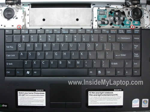 Remove keyboard screws