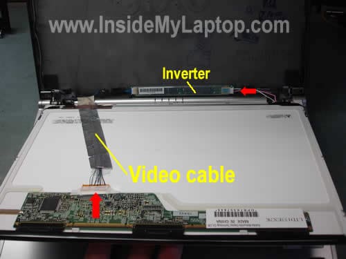 Unplug and remove LCD screen
