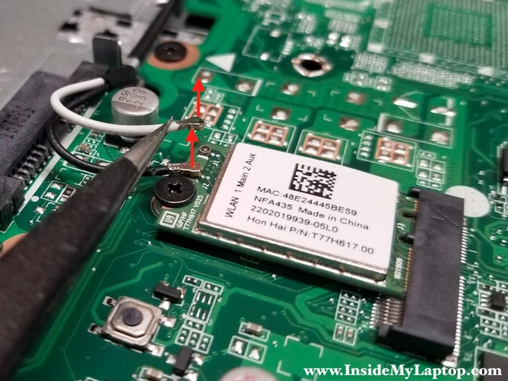 Disconnect Wi-Fi antennas from wireless card