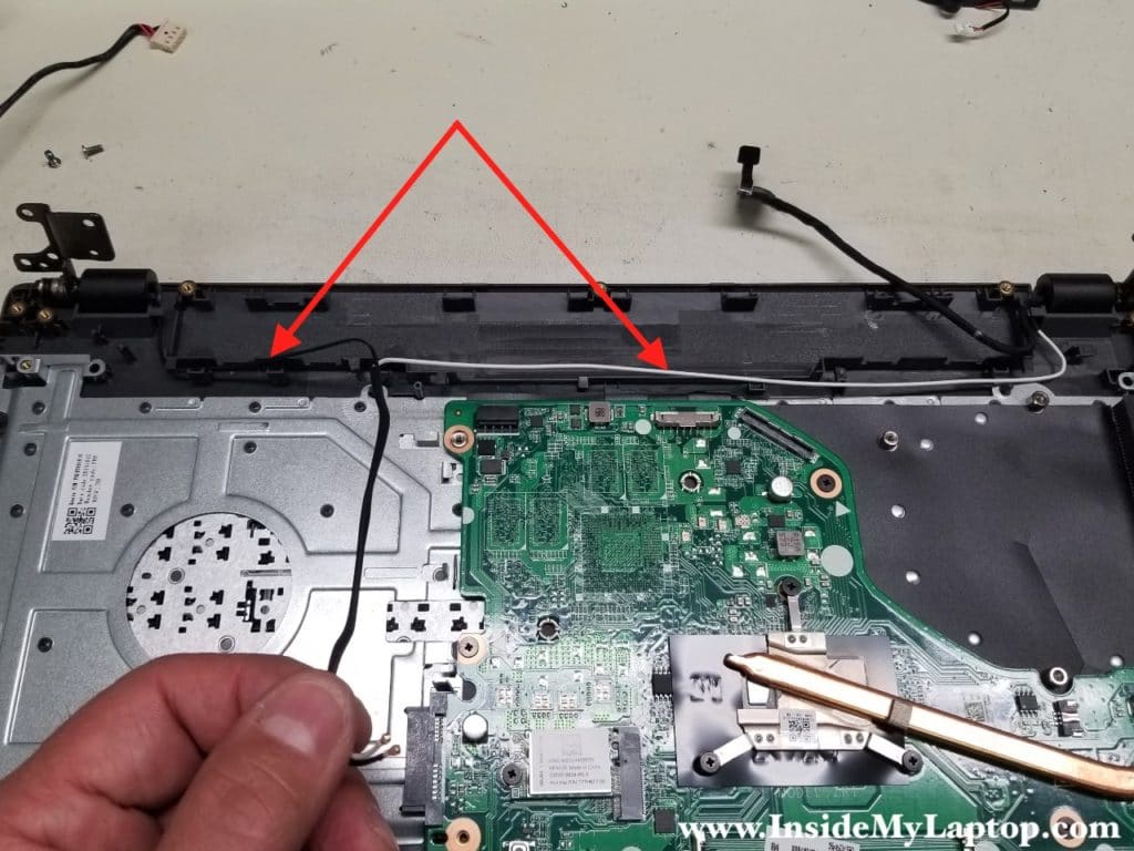 Unroute Wi-Fi antenna cables