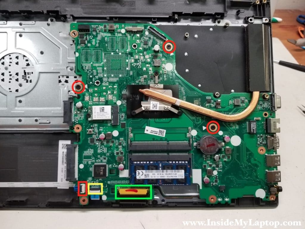 Remove Acer Aspire E 15 E5-573-77S3 motherboard