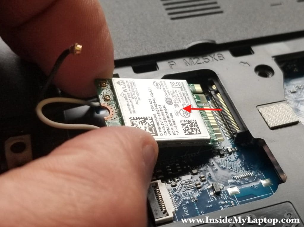 Remove wireless card