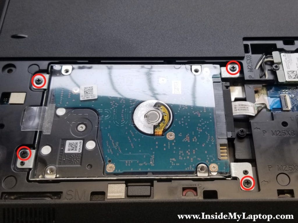 Remove hard drive screws