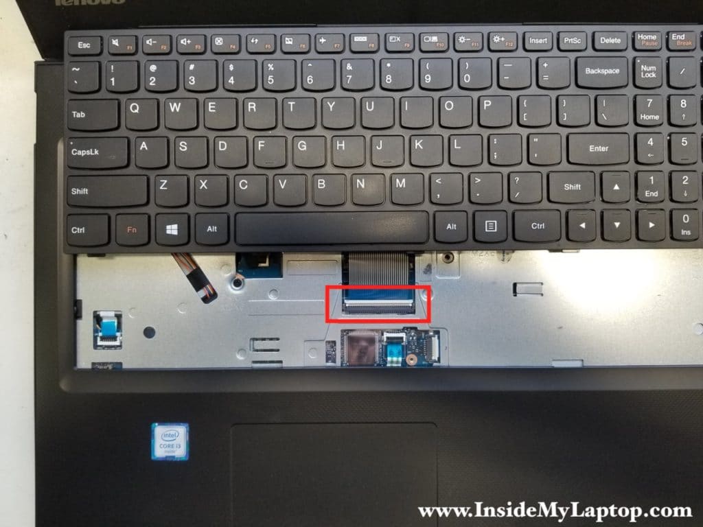 Access keyboard cable connector