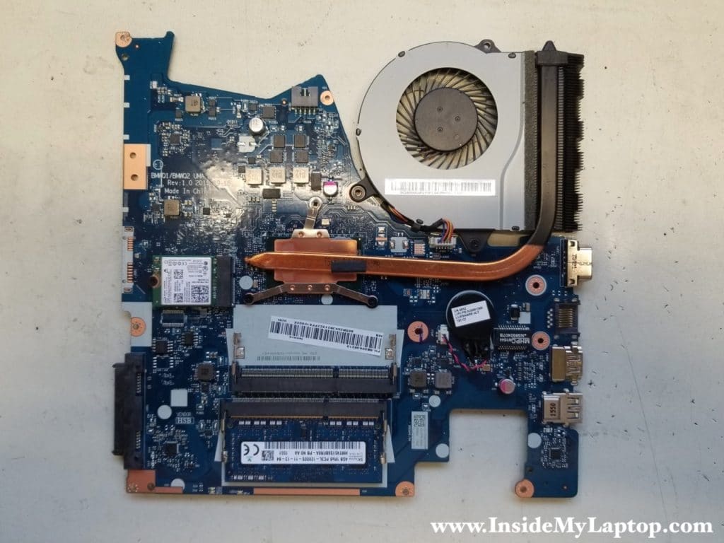 Lenovo ideapad 300-15ISK motherboard removed