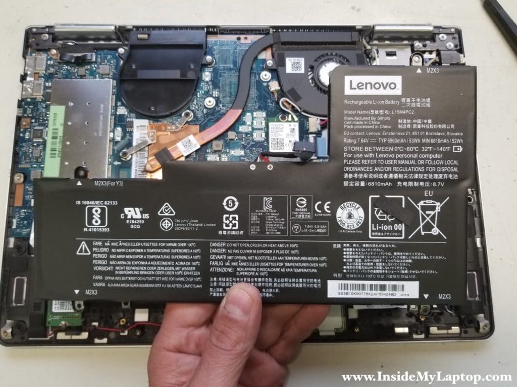 Remove Lenovo YOGA 710-14IKB battery
