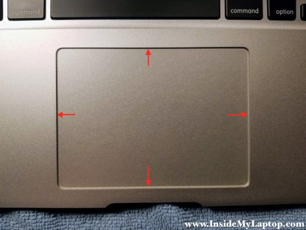 Adjust position of the trackpad
