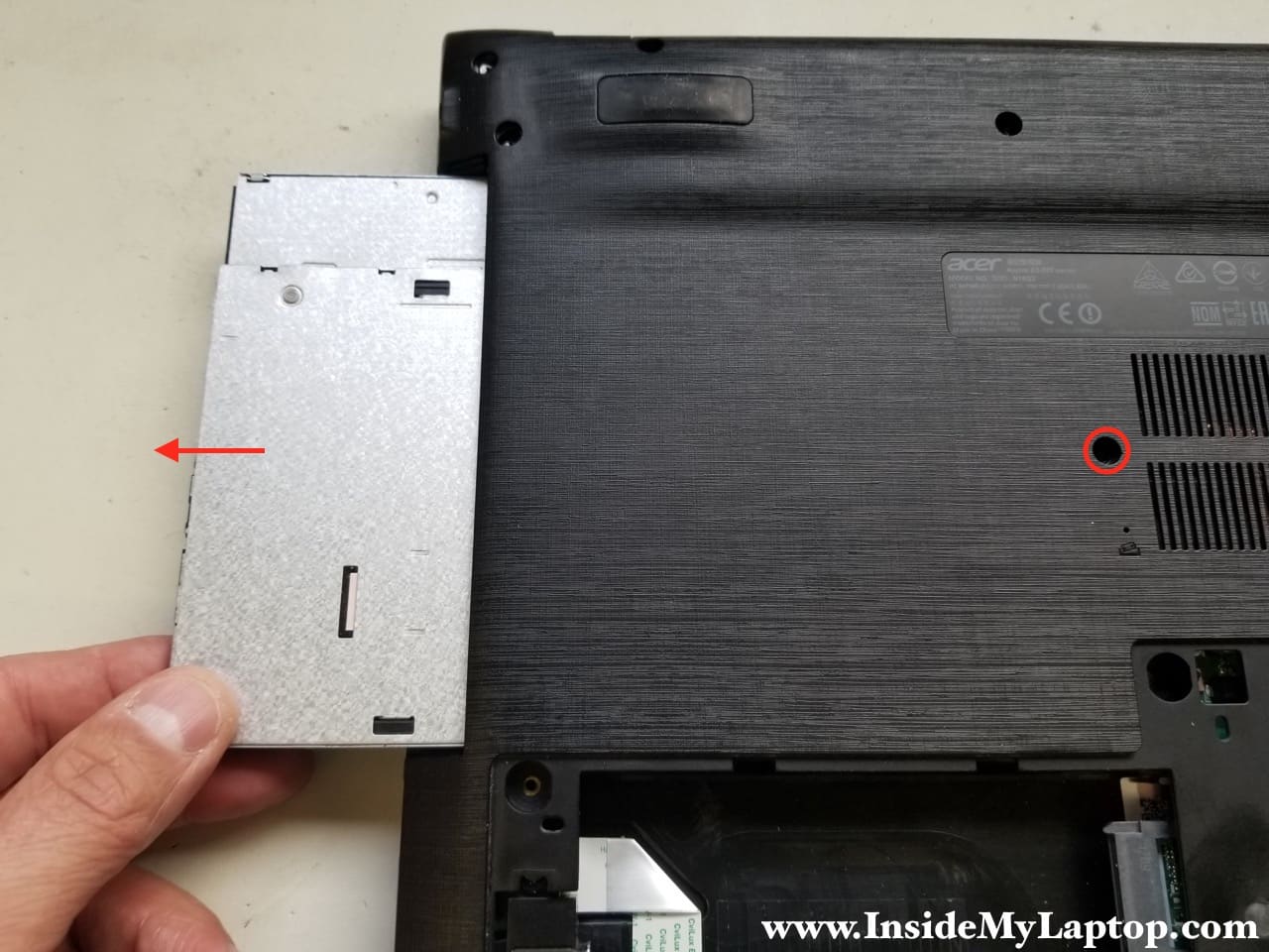 How to disassemble Acer Aspire E5-575 series N16Q2 – Inside my laptop