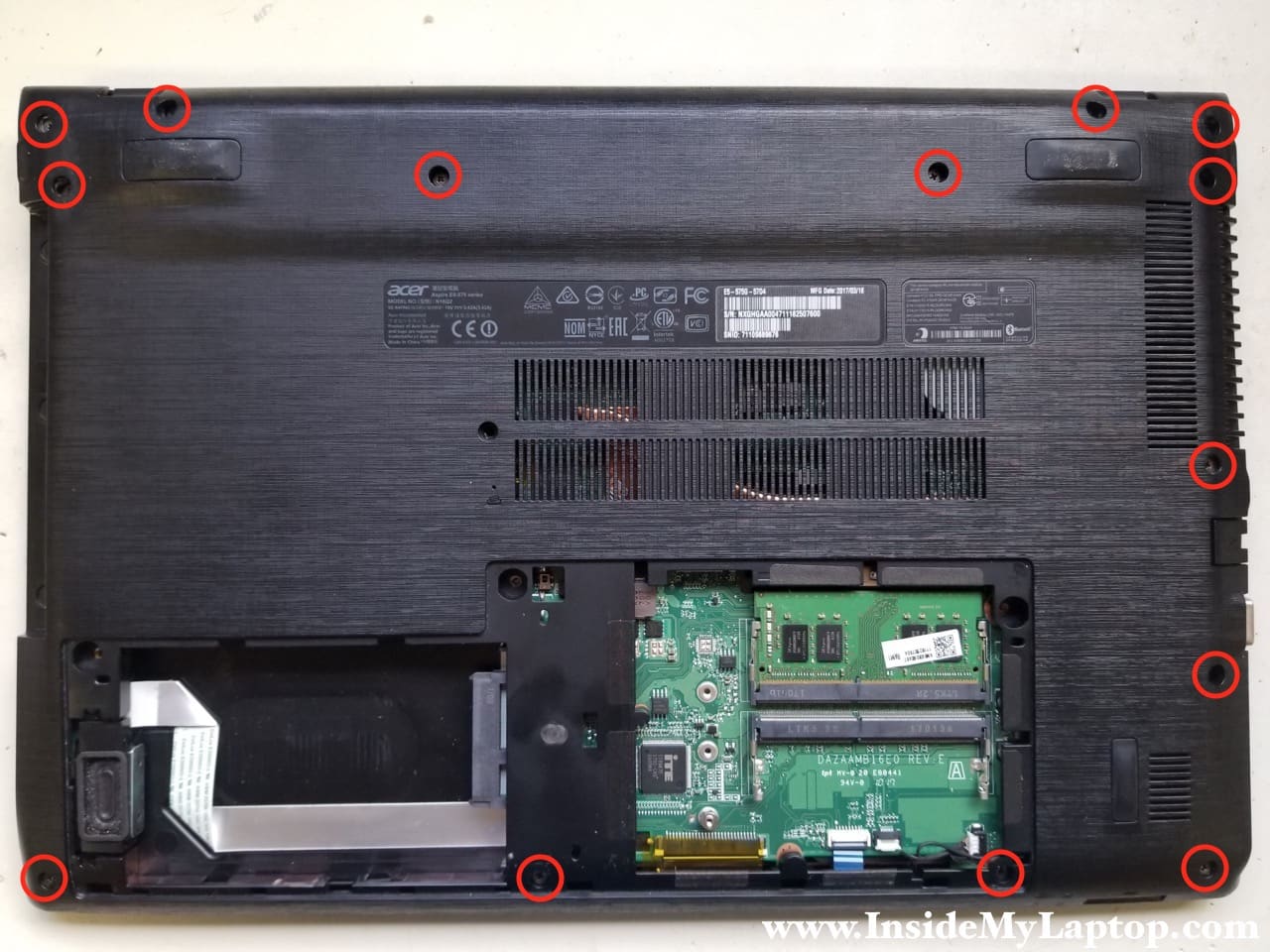 How to disassemble Aspire E5-575 series N16Q2 – Inside my