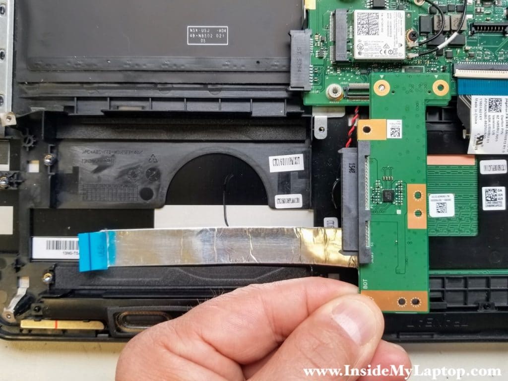 Unplug and remove hard drive board