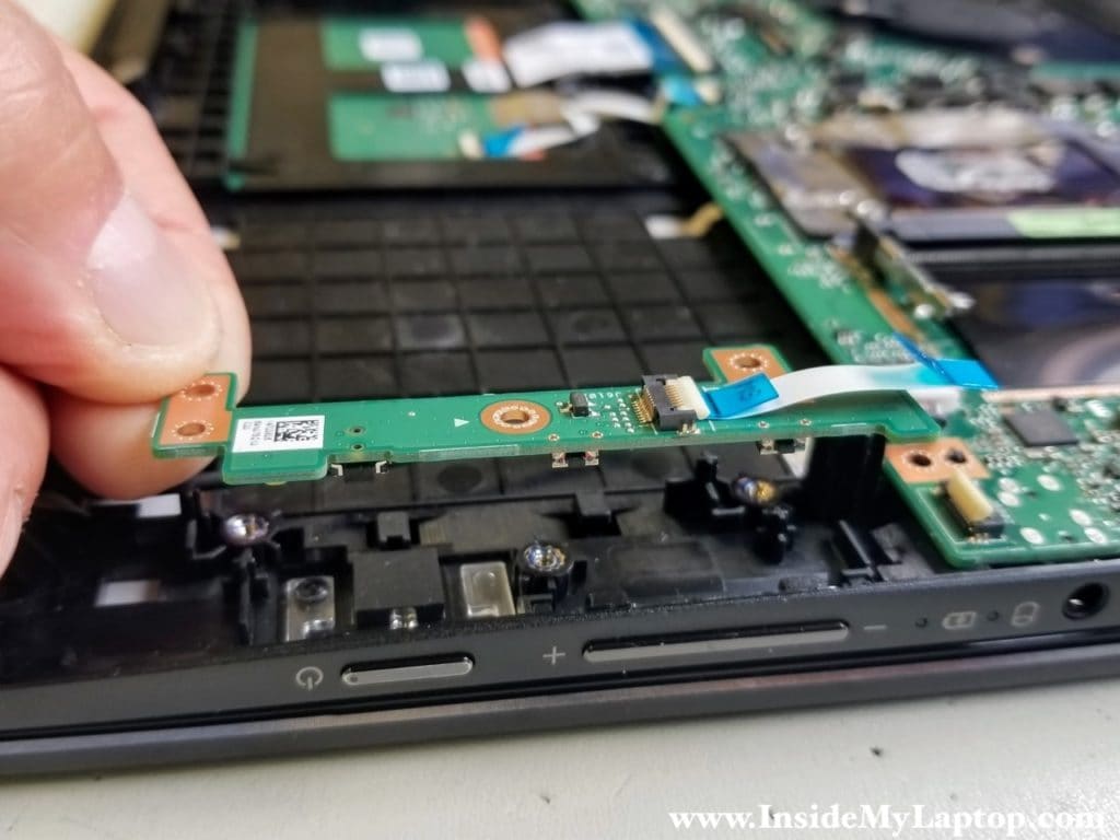 Remove power button volume control board