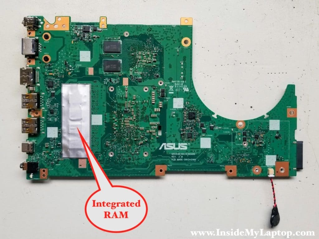 Asus Q553 Q553U Q553UB motherboard removed