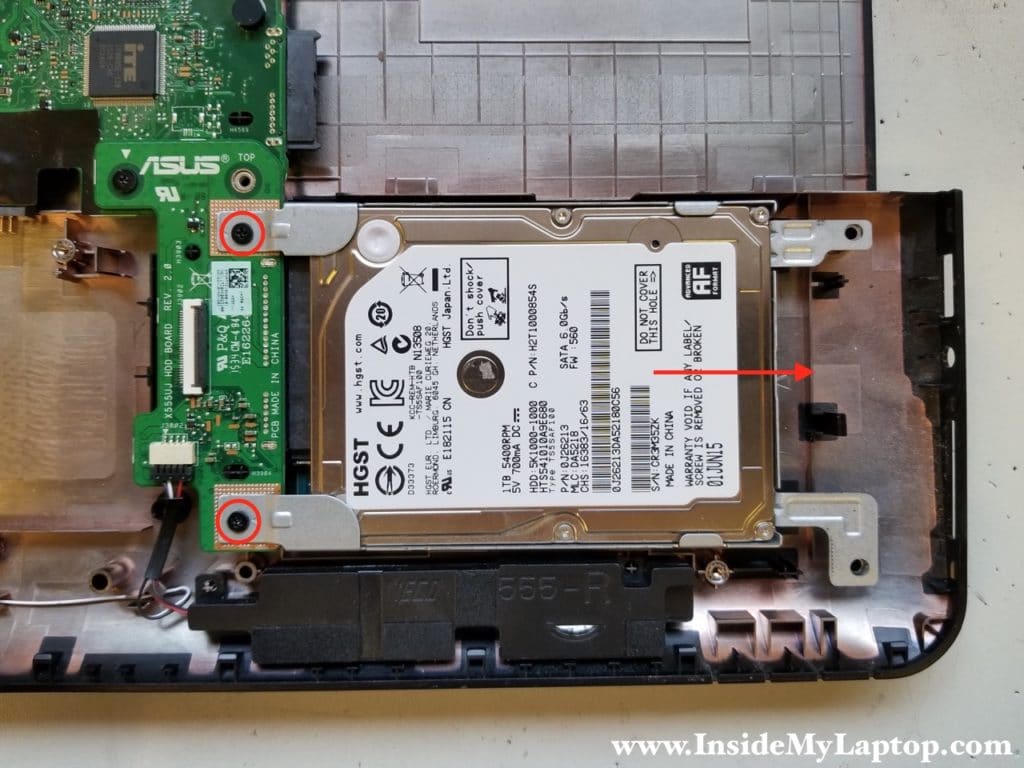 Remove hard drive