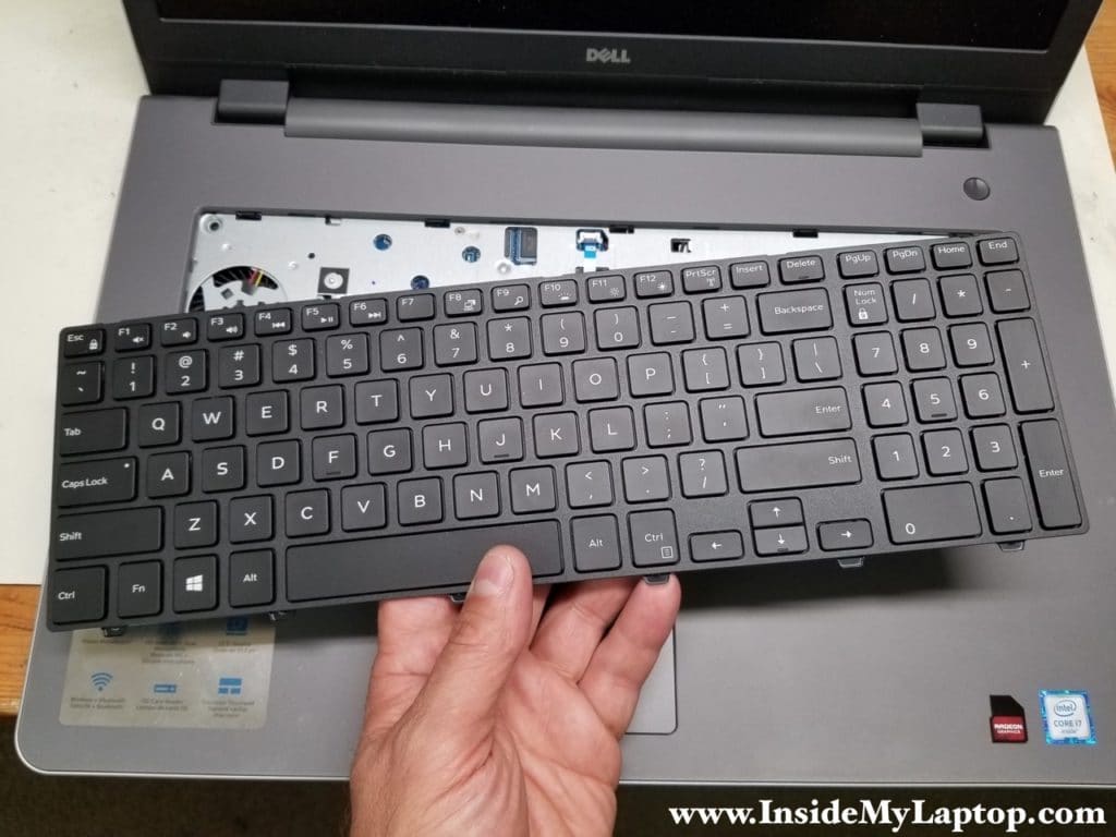 Dell Inspiron 17 5000 Series 5759/5758/5755 keyboard removed