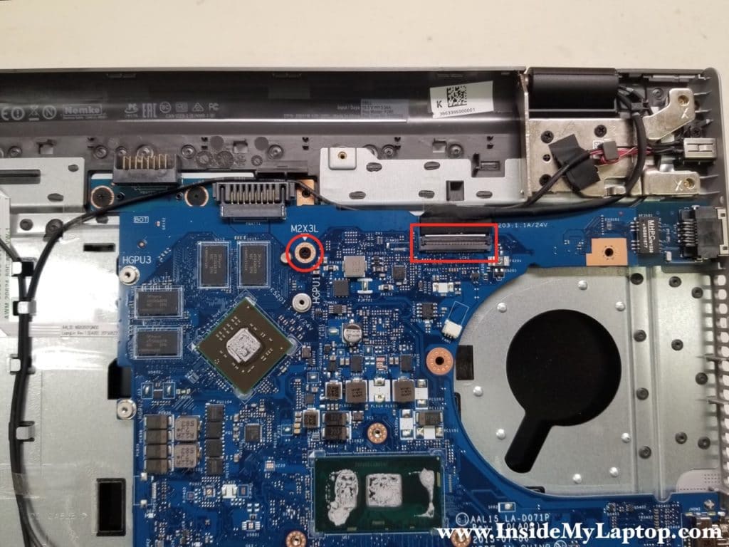 Remove motherboard screw