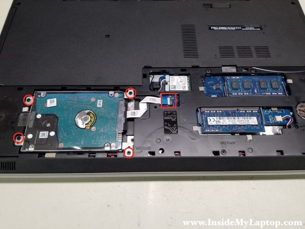 Remove hard drive screws