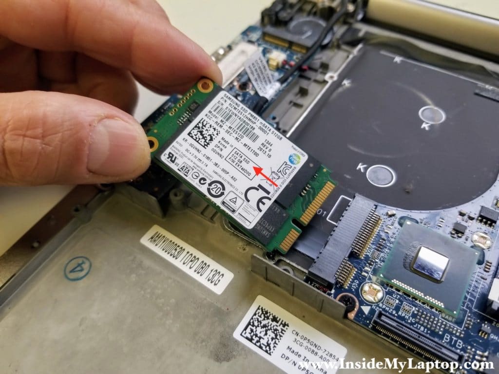 Remove mSATA SSD drive