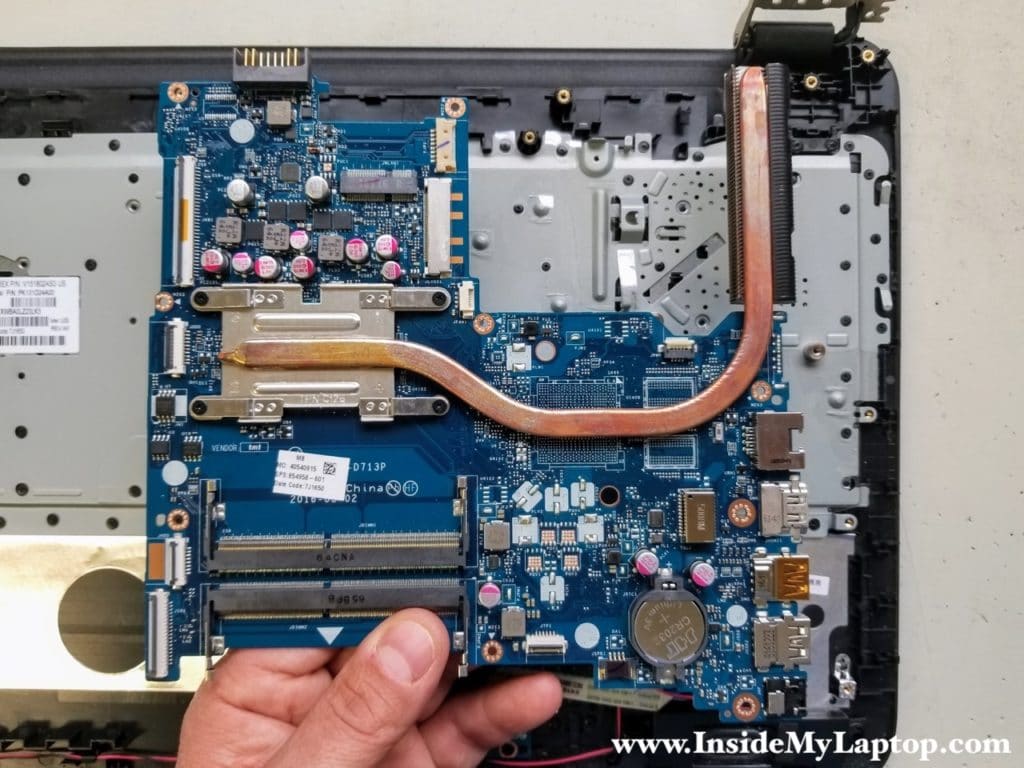 Remove motherboard from notebook case