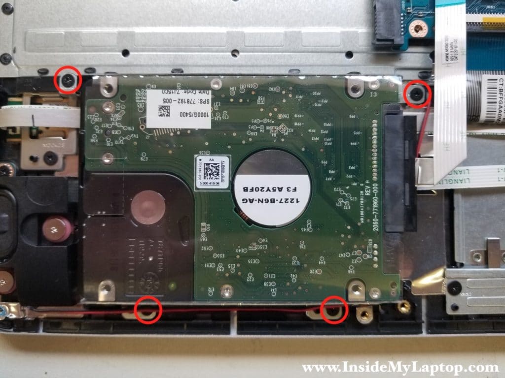 Remove hard drive screws