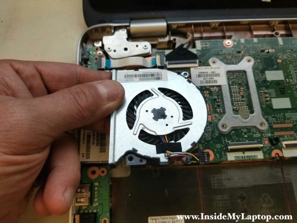 Remove cooling fan