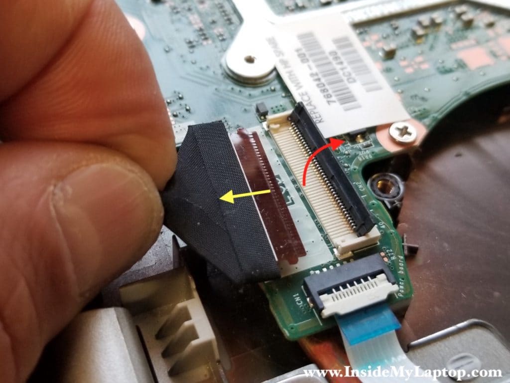 How to disconnect display cable