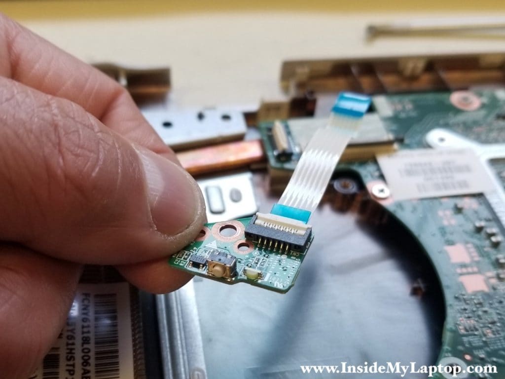 Remove power button board