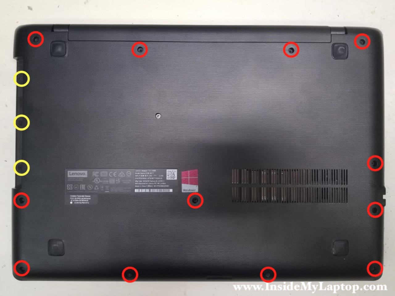 Teardown guide for Lenovo Ideapad 110 15IBR 110 15ACL Inside my