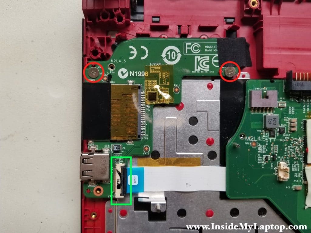 Remove USB SD card reader board