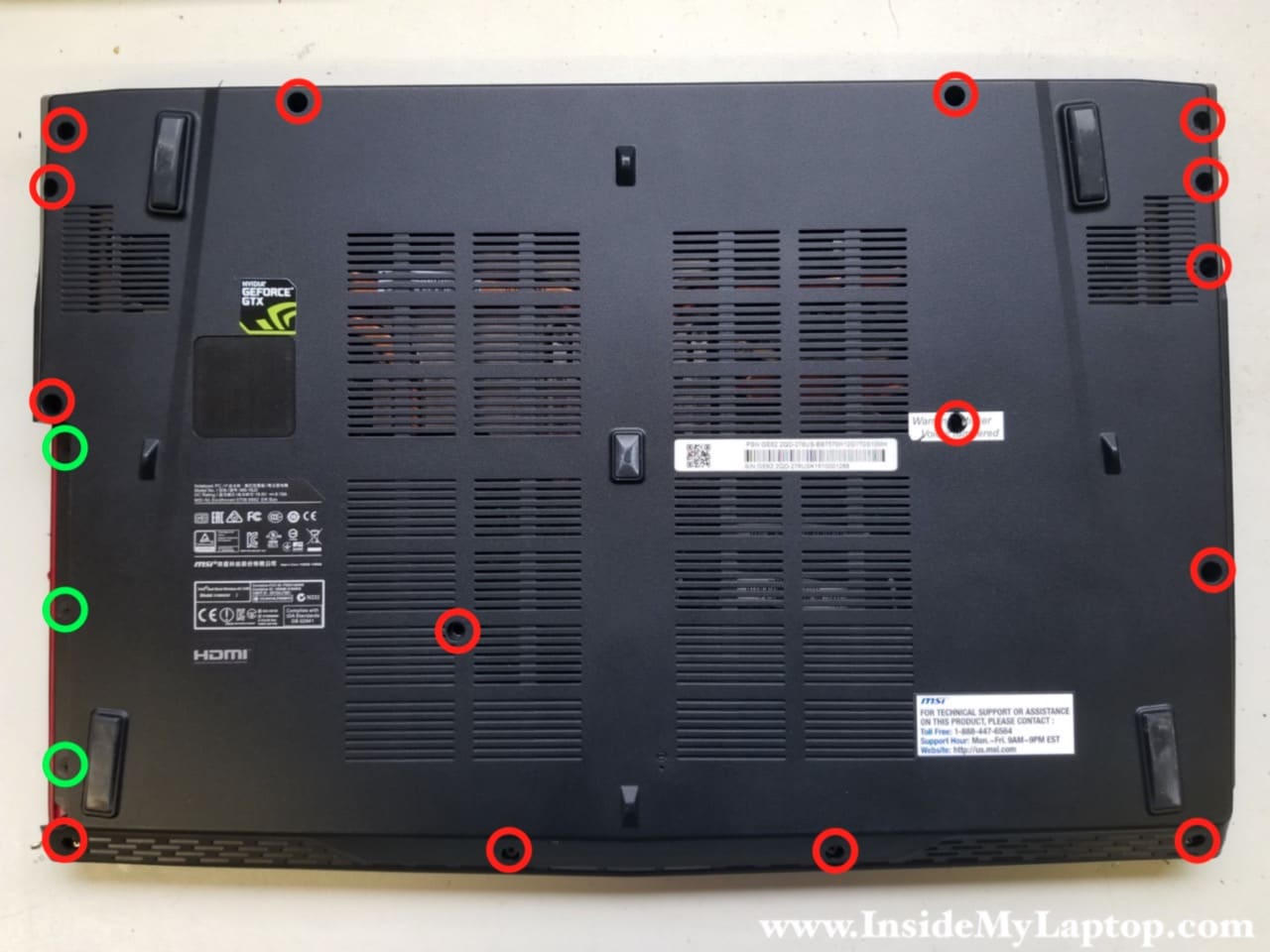 Full disassembly guide for MSI GE62 GP62 PE60 – Inside my laptop