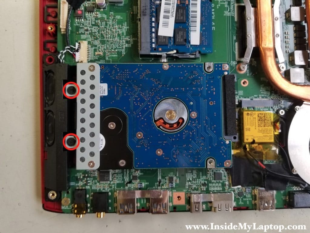 Remove screws from hard drive bracket