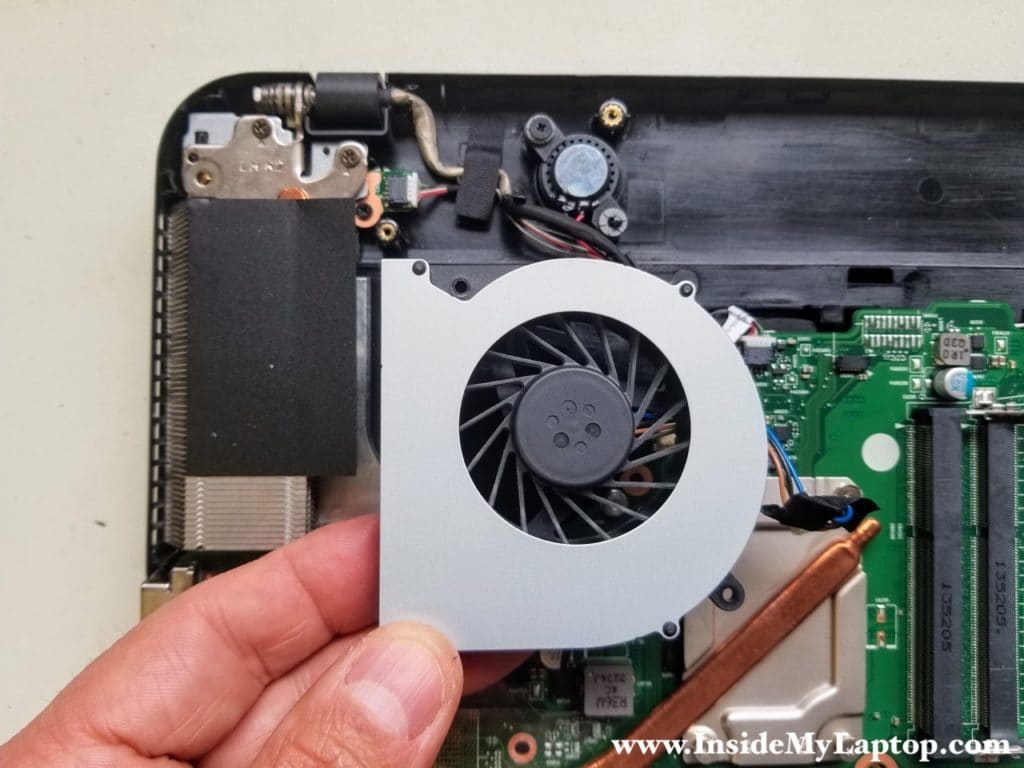 Remove cooling fan