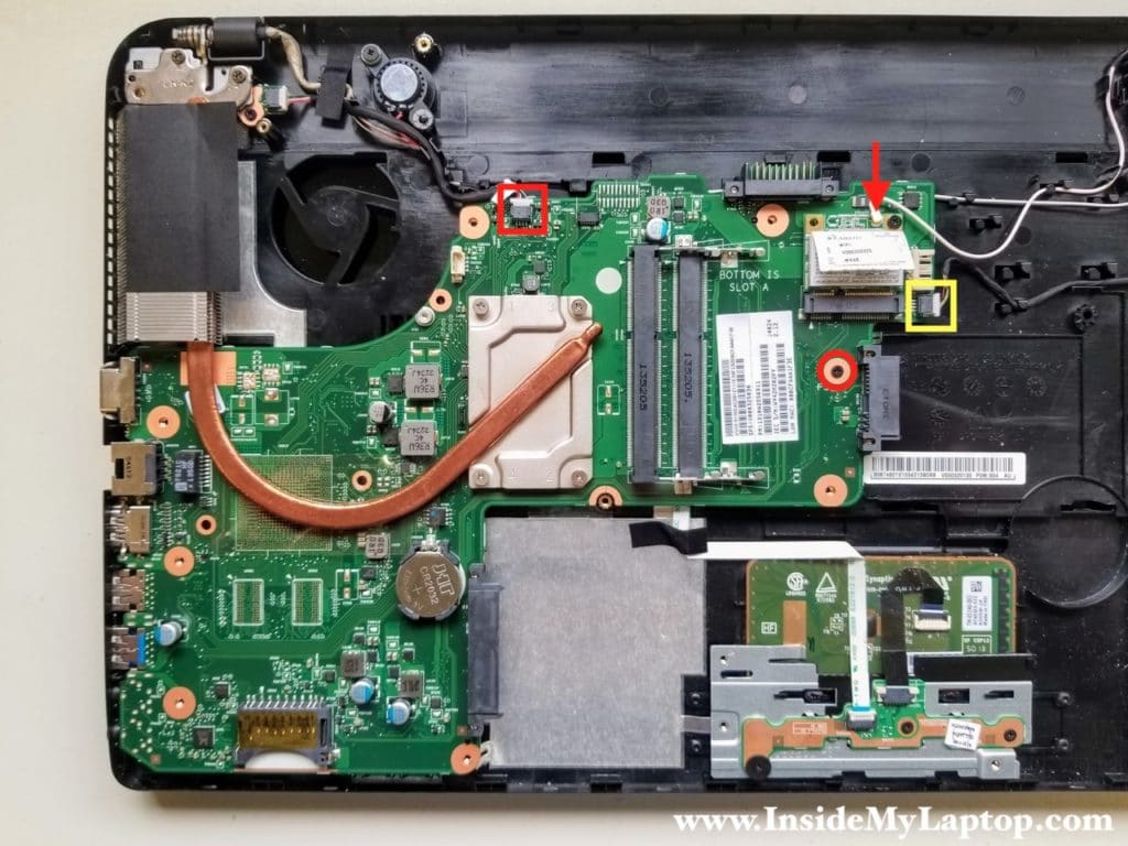 Disconnect cables from motherboard