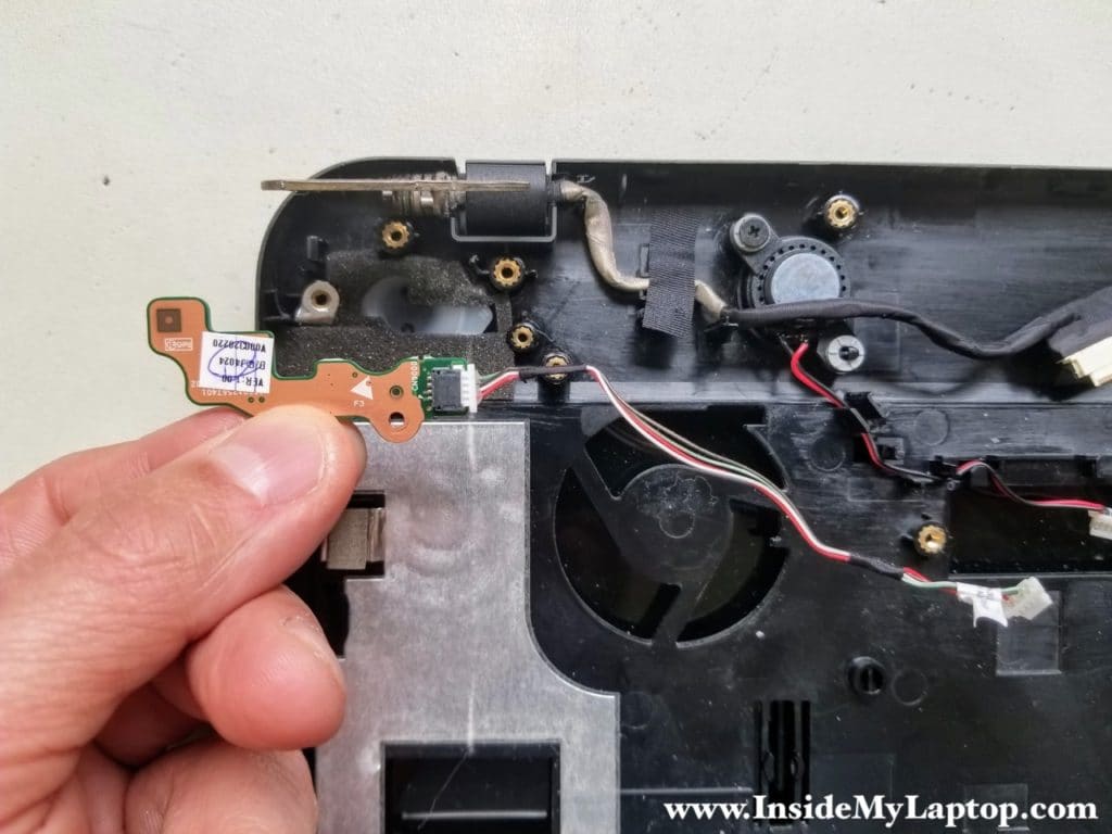 Remove power button board