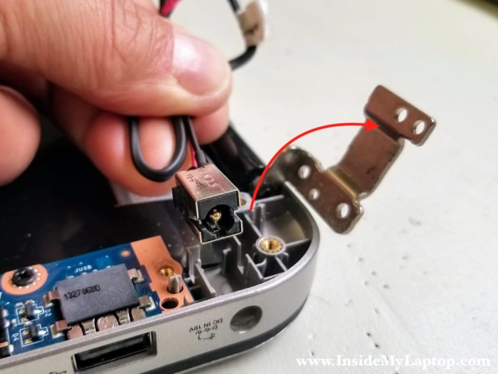 Remove DC power jack