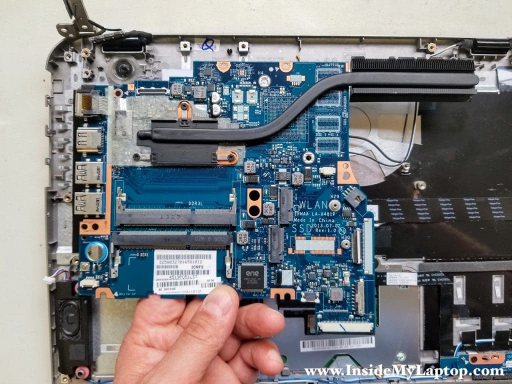 Remove Toshiba Satellite E45t Ultrabook motherboard