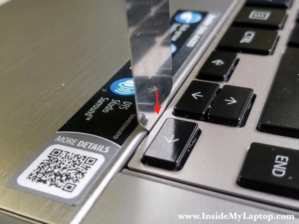 Unlock hidden keyboard latches
