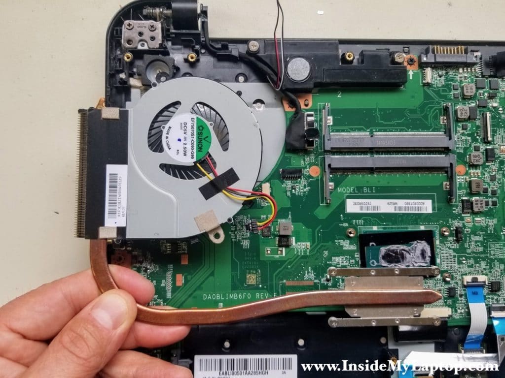 Remove fan heatsink assembly