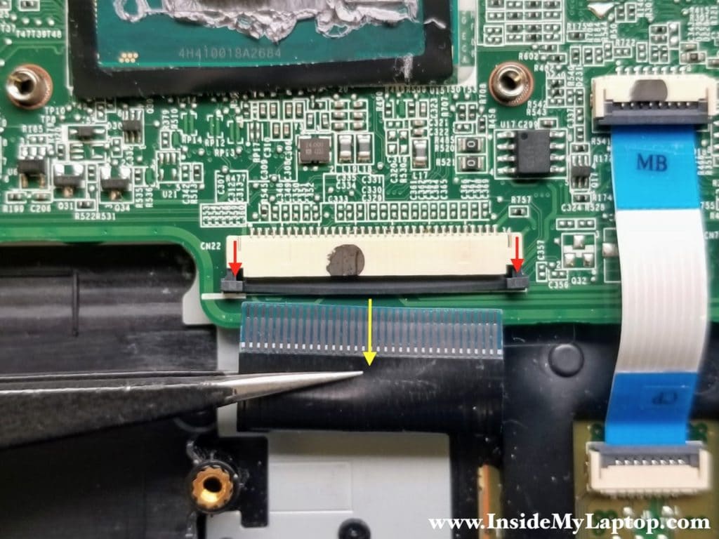 How to disconnect keyboard cable