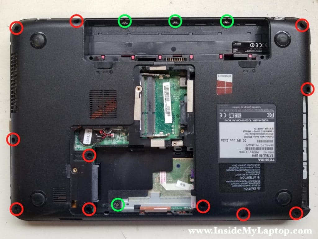 Remove screws from bottom case
