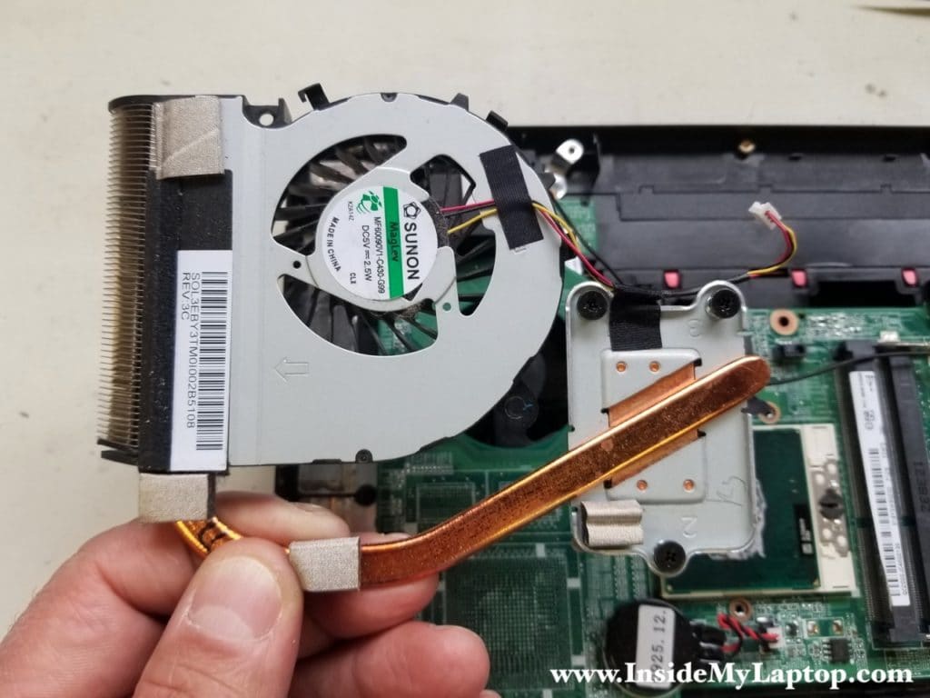 Remove heatsink fan assembly