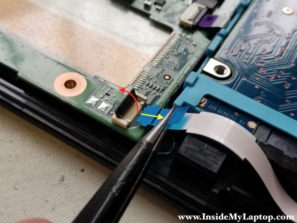 Disconnect hard drive SATA cable