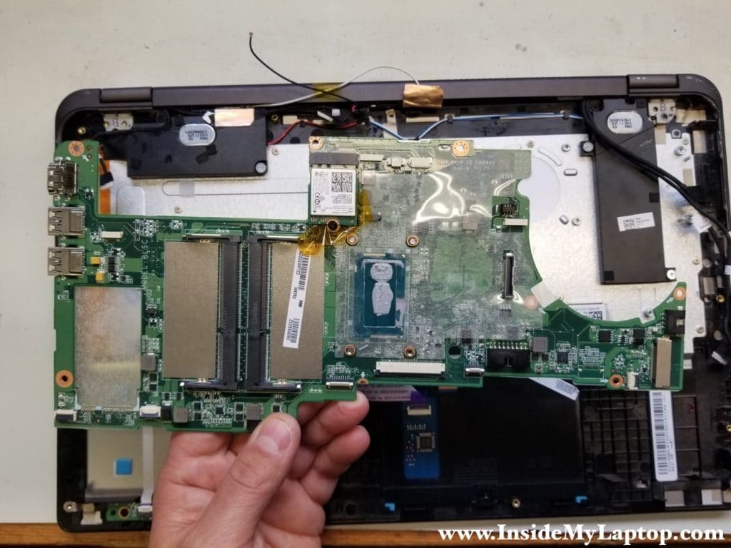 Toshiba Satellite Radius P55W motherboard removed