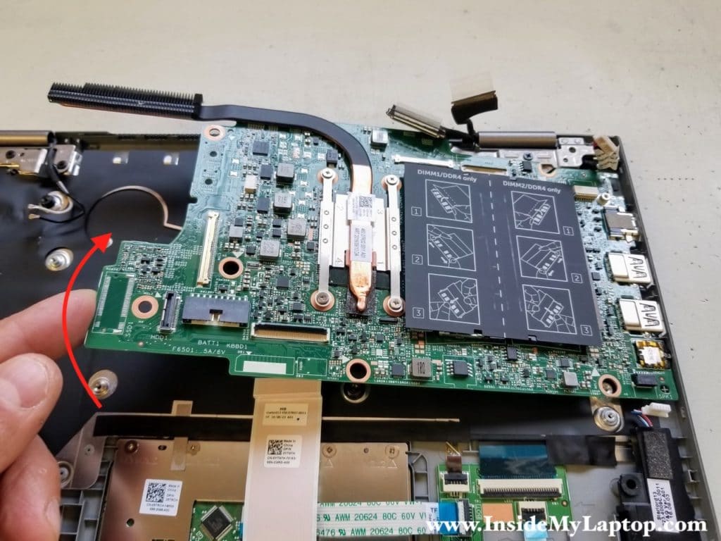 Remove motherboard from laptop base