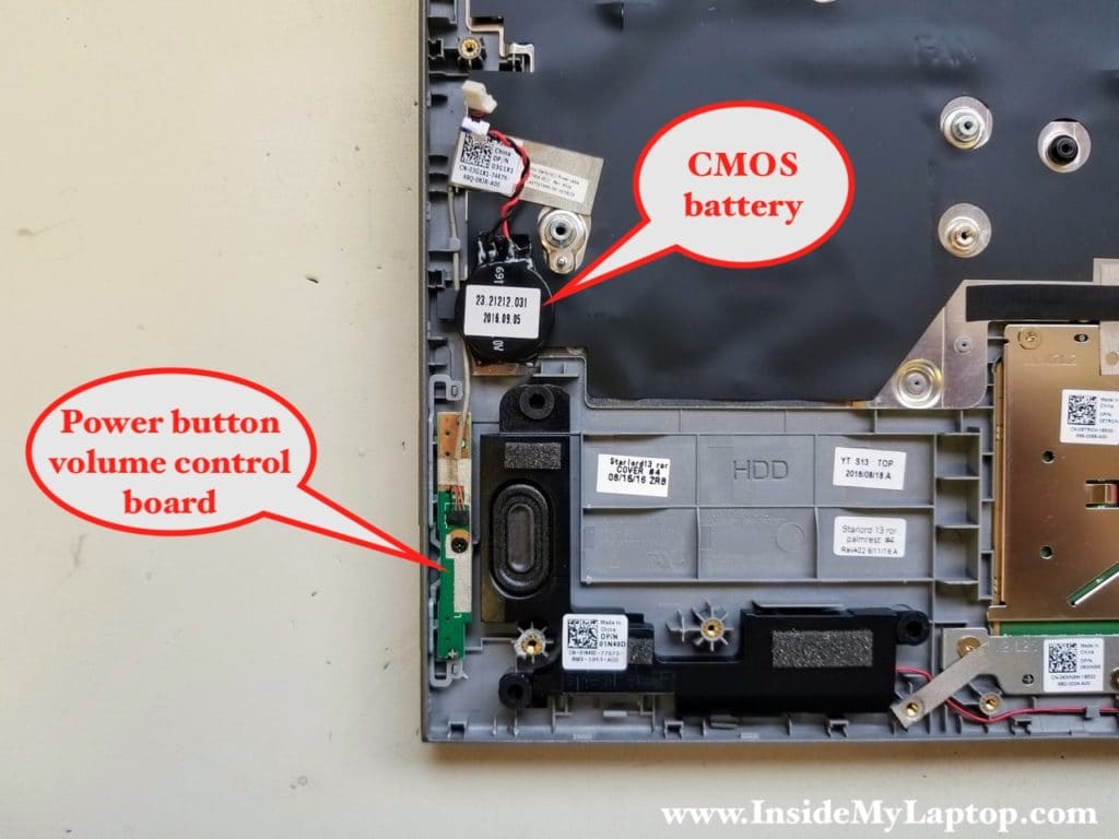 Access CMOS battery and power button board