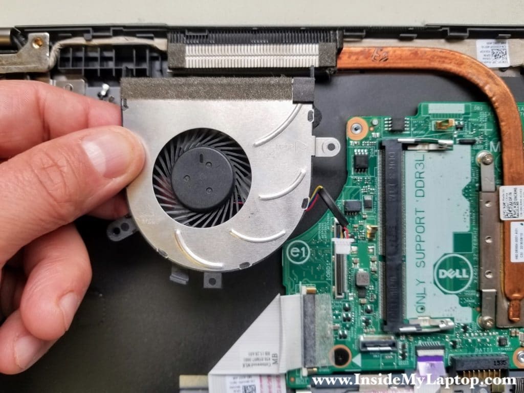 Remove cooling fan